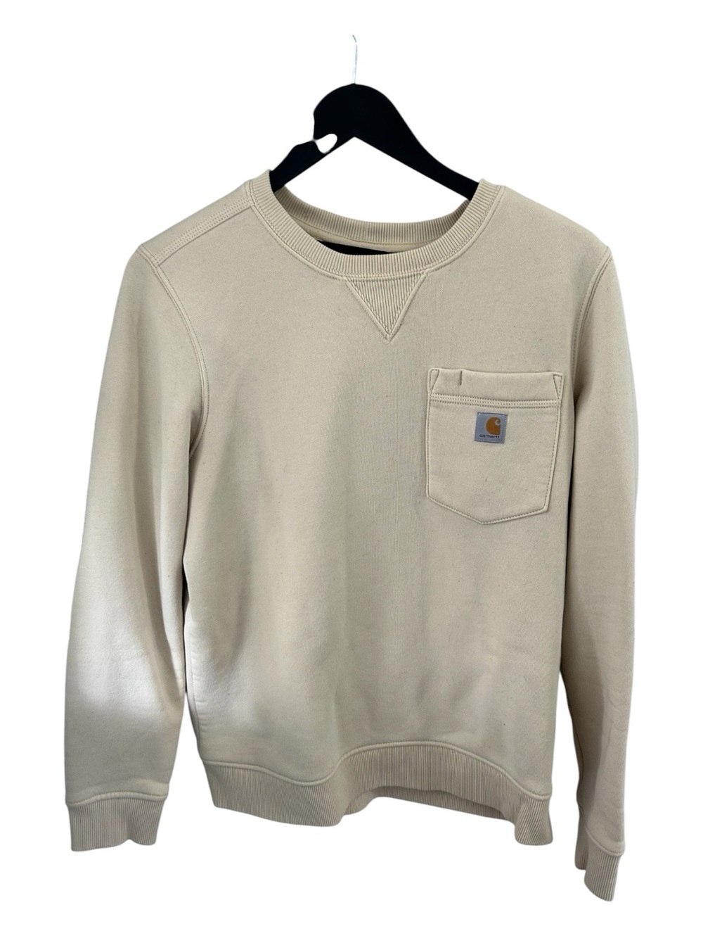 Carhartt Crewneck Pocket Sweatshirt in Light Tan